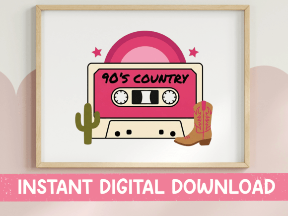 90s Country Cassette SVG: Graphics & T-Shirt Design Review