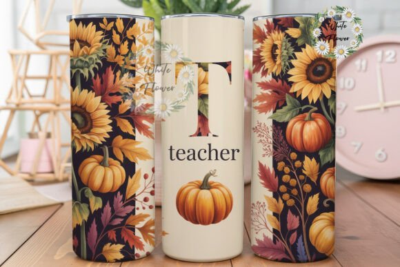 Autumn Teacher Floral 20oz Tumbler Wraps Graphics Review
