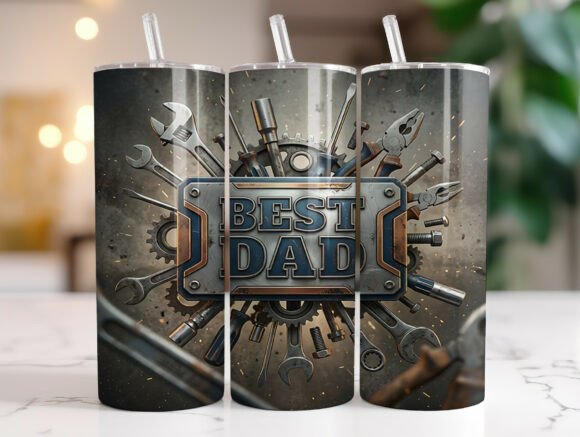 Best Dad Tools Mechanic Tumbler Wrap: Graphics & Tumbler Wraps