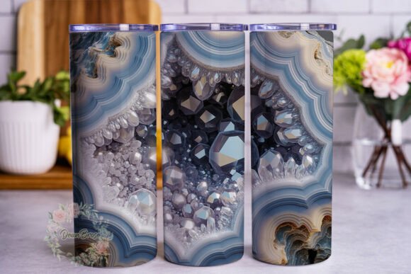 Blue Agate Crystal Geode 20oz Tumbler Graphics