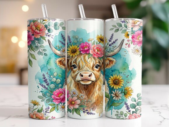 Boho Highland Cow Watercolor Tumbler Review