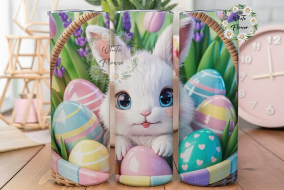 Cute Easter Bunny Basket 20oz Tumbler Graphics & Wraps