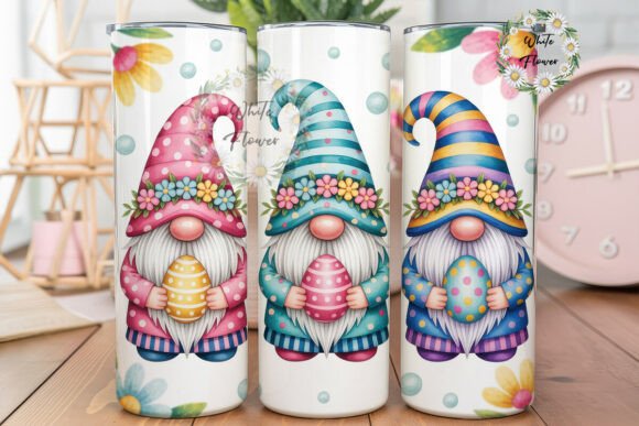 Easter Gnome Floral Tumbler Wrap: Graphics for Tumbler Wraps