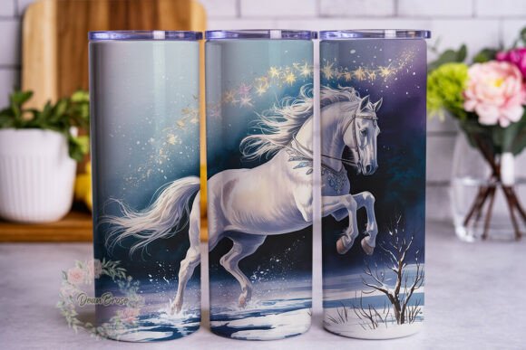 Ethereal Winter Horse: Tumbler Wraps & Graphics Review