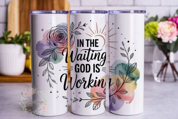 Faith Inspired Floral 20oz Tumbler Wrap