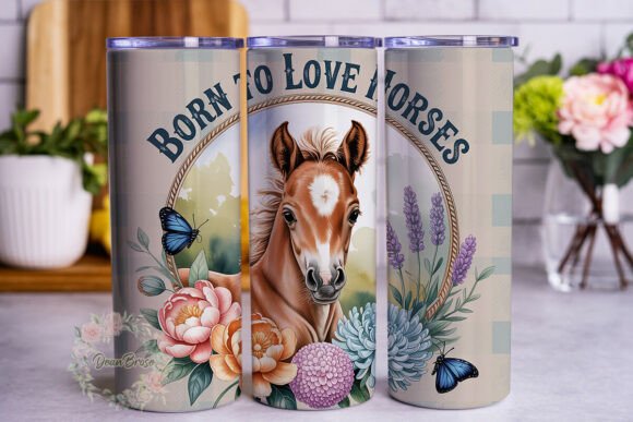 Gentle Horse Floral Tumbler Wrap: Graphics Review