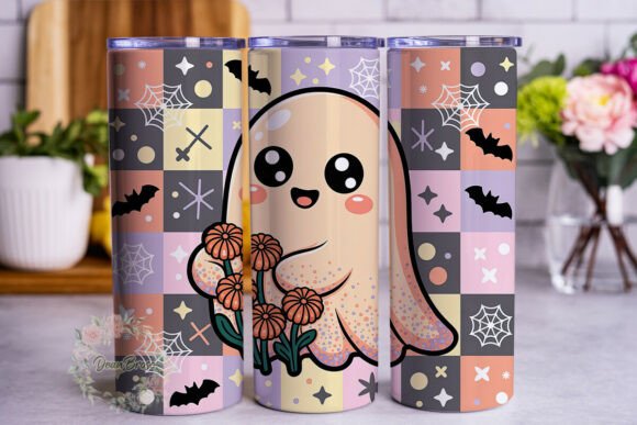 Ghost THSPgold Checkerboard Tumbler Graphics