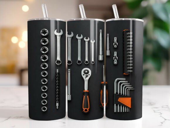Handyman Tools Tumbler Wrap Design Graphics for Sellers