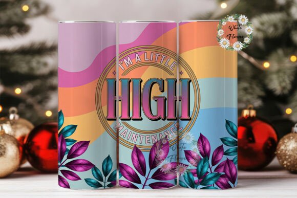 High Maintenance Metallic Leaves Tumbler