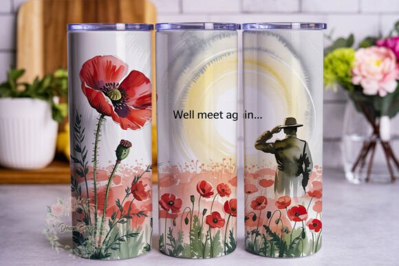 Remembrance Day Poppy Soldier Tumbler Graphics