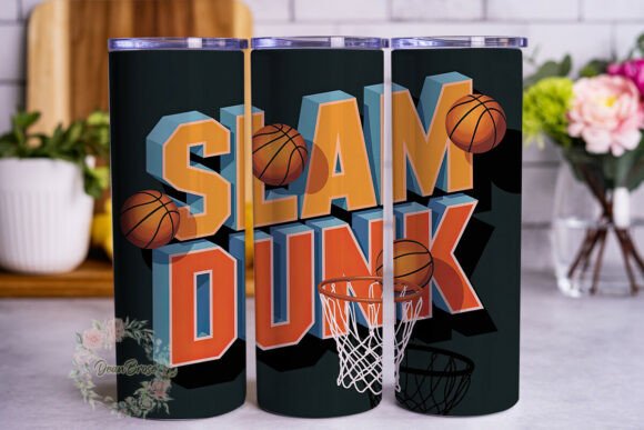 Slam Dunk Basketball Tumbler Wrap Graphics