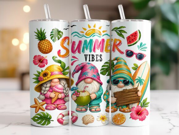 Summer Vibes Gnome Beach Tumbler Wrap Graphics Review