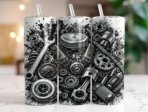 Tools and Gears 20oz Skinny Tumbler Wrap Graphics Review